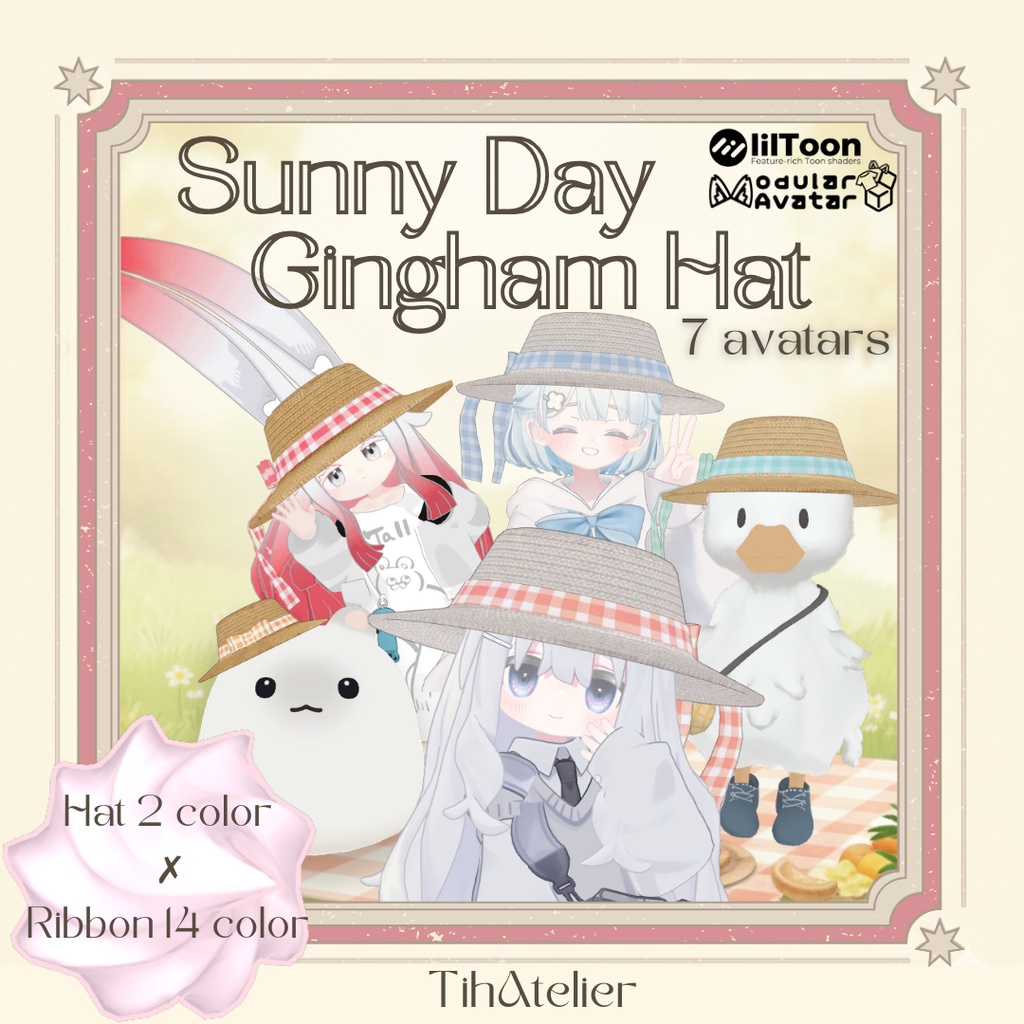 Fluttering Sunny Day Gingham Hat image