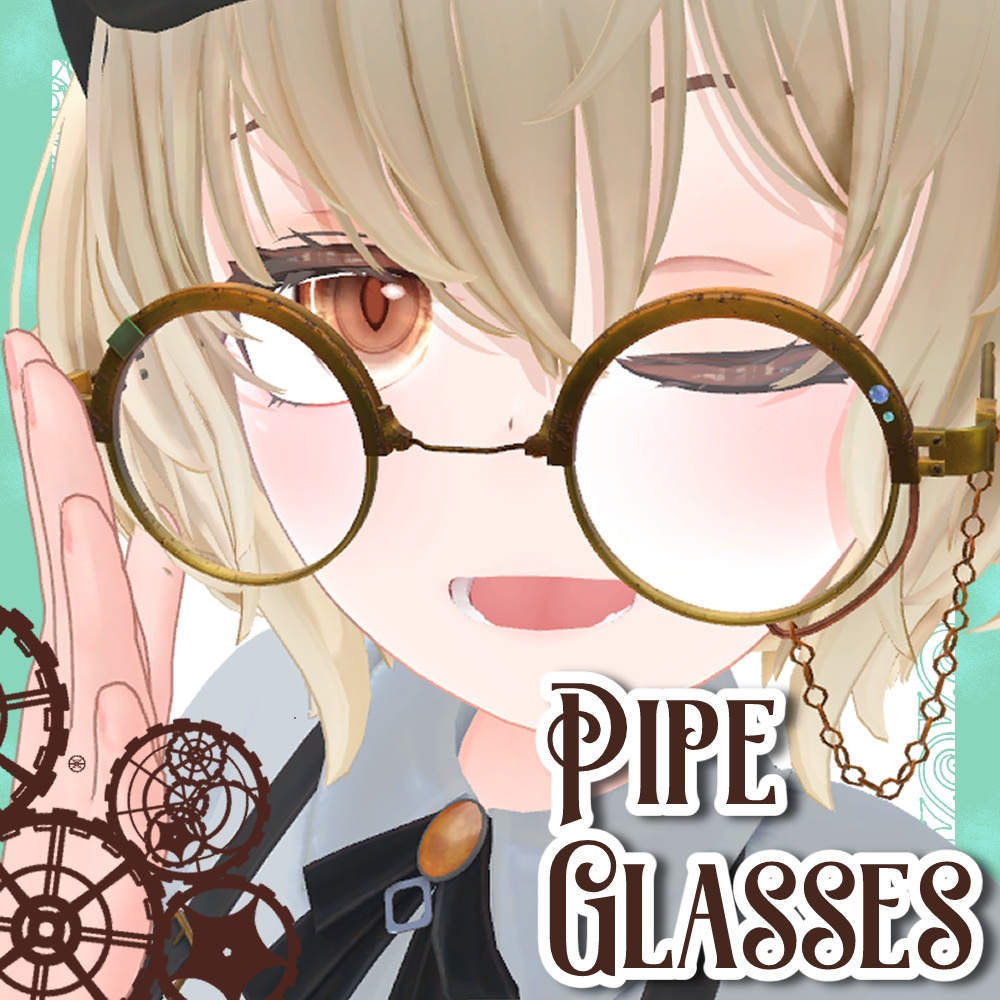 【モノクル可化】パイプ式眼鏡 Pipe Glasses image