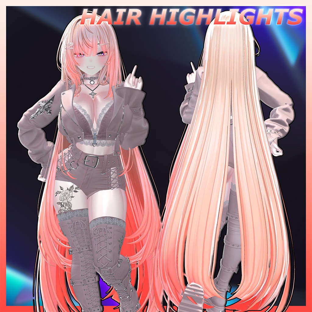 ♥ Lozy Hair ♥ Highlights Texture 【VRC Hair Texture - Nanaha】 image