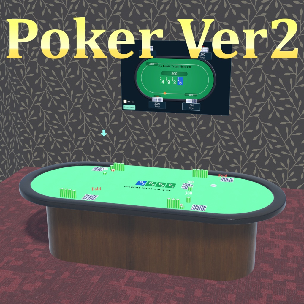 VRC Poker Ver2【Udonギミック】 image