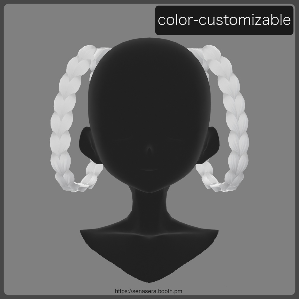 【VRoid】みつあみループツインエクステ / Braided Loop Twin Extensions image