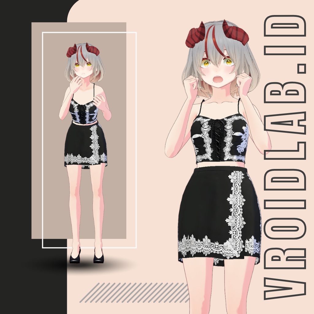 Fuwa Lulu  VRoid Studio Outfit Anime Style Virtual Fashion image