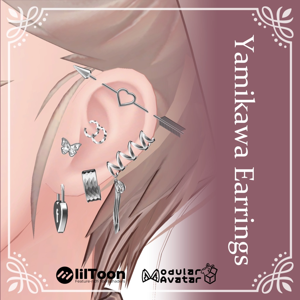 Sickly cute piercings [Suitable for both ears] [Gift campaign currently running at X] image