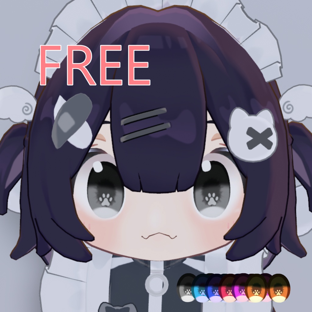 【無料/FREE】まめひなた対応 肉球Eye Texture🐈 image