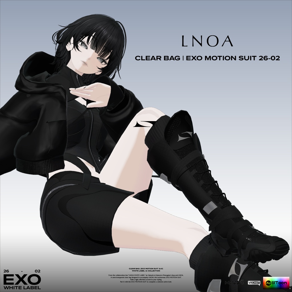 【3D衣装・MA対応】EXO MOTION SUIT｜テック系アクティブウェア VRChat衣装【ルミナ/Lapwing/マリシア/ラシューシャ/森羅】 image