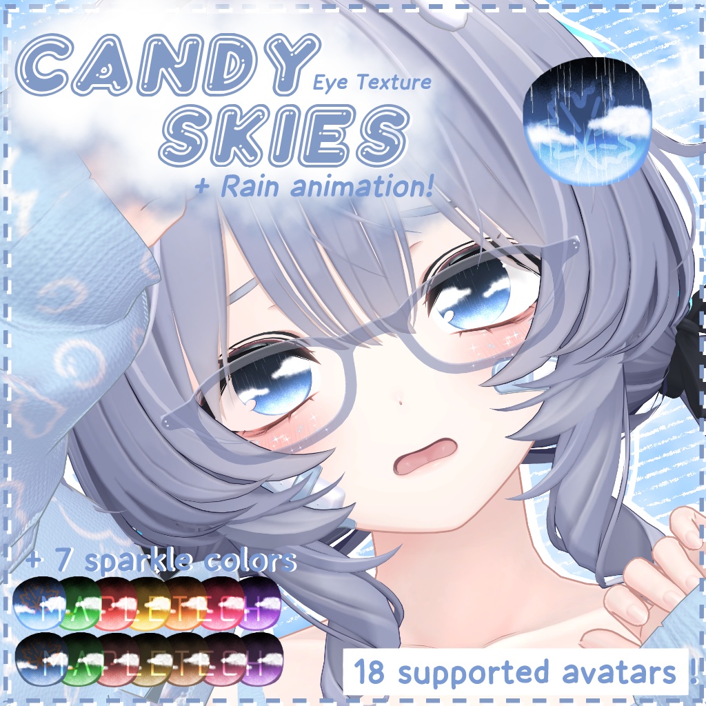 CANDY SKIES EYE  [ RAIN ANIMATION + FACE SPARKLE ]  image