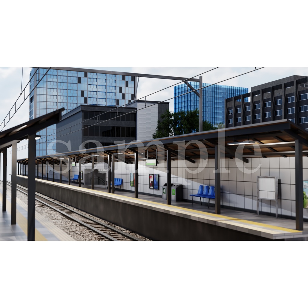 ＜３D＞駅　3種セット image