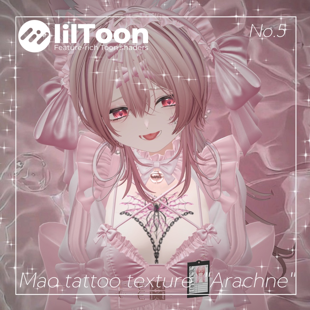 【透過PNG】 tattoo texture - Arachne -【デカール化可能】 image