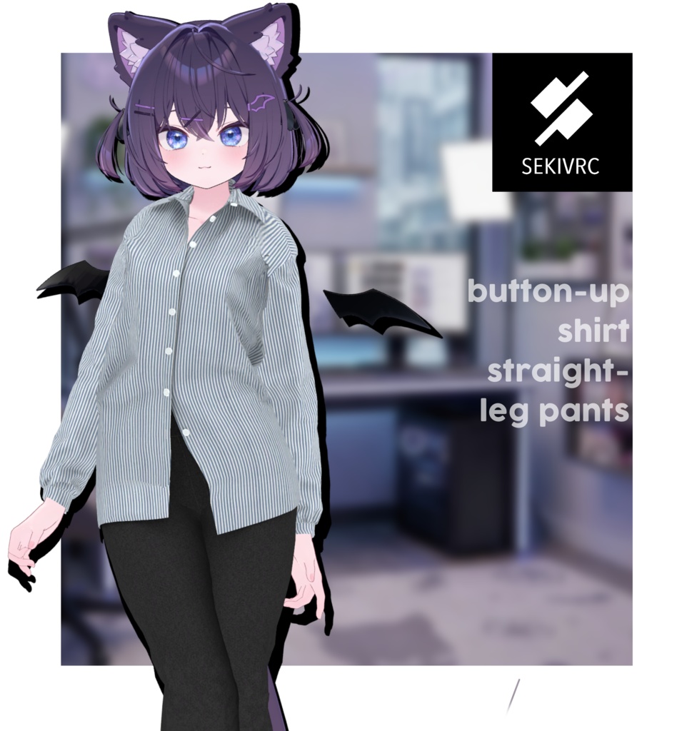 【32アバター対応】"DAILY STANDARD" ボタンアップシャツ & ストレートパンツ セットアップv2.0 image