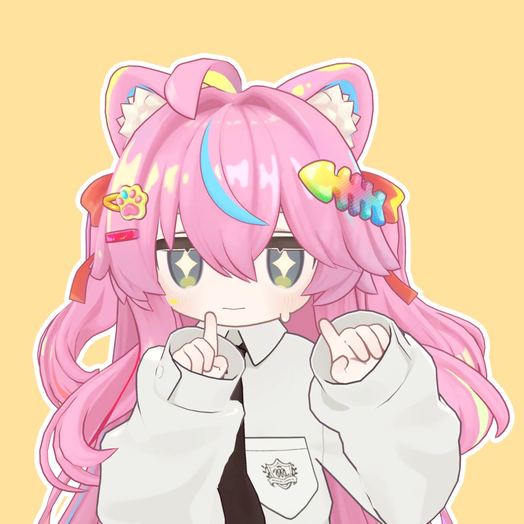 キプさまサイドアップ【23アバター対応 / 3D髪型】 image