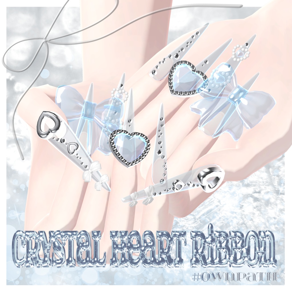 22アバター対応💎Crystal Heart Ribbon🎀【MA対応】 image