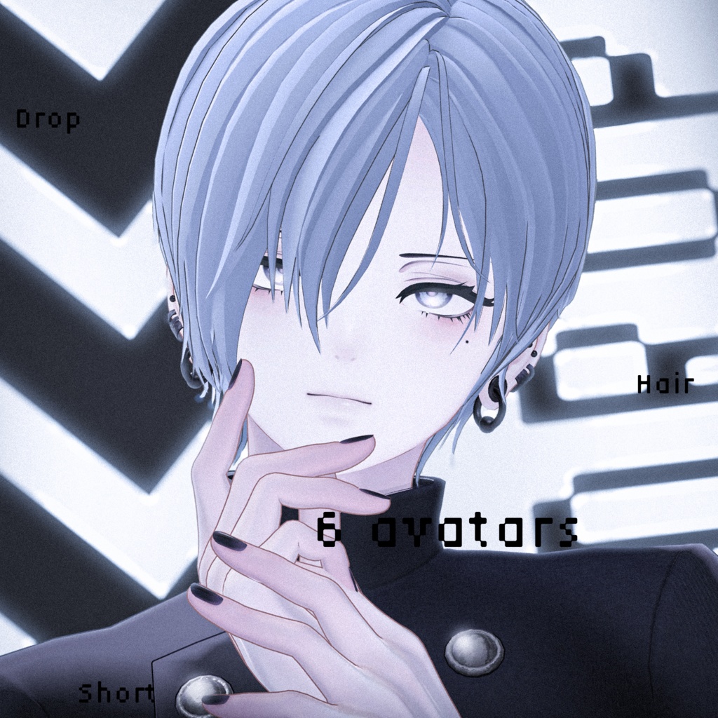 【6avatar】Drop Short Hair 【VRChat】 image