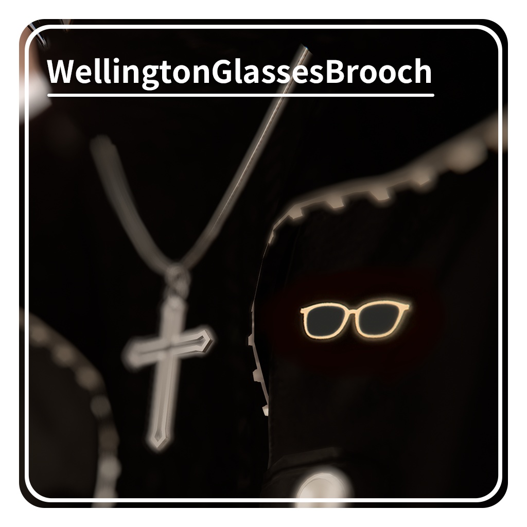 シンプルなメガネのブローチ ~ WellingtonGlassesBrooch ~ image