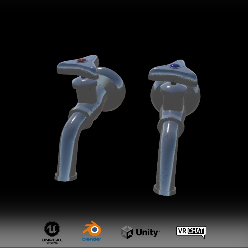 【無料】蛇口（冷水 / 温水）２種セット【３Dモデル】 image