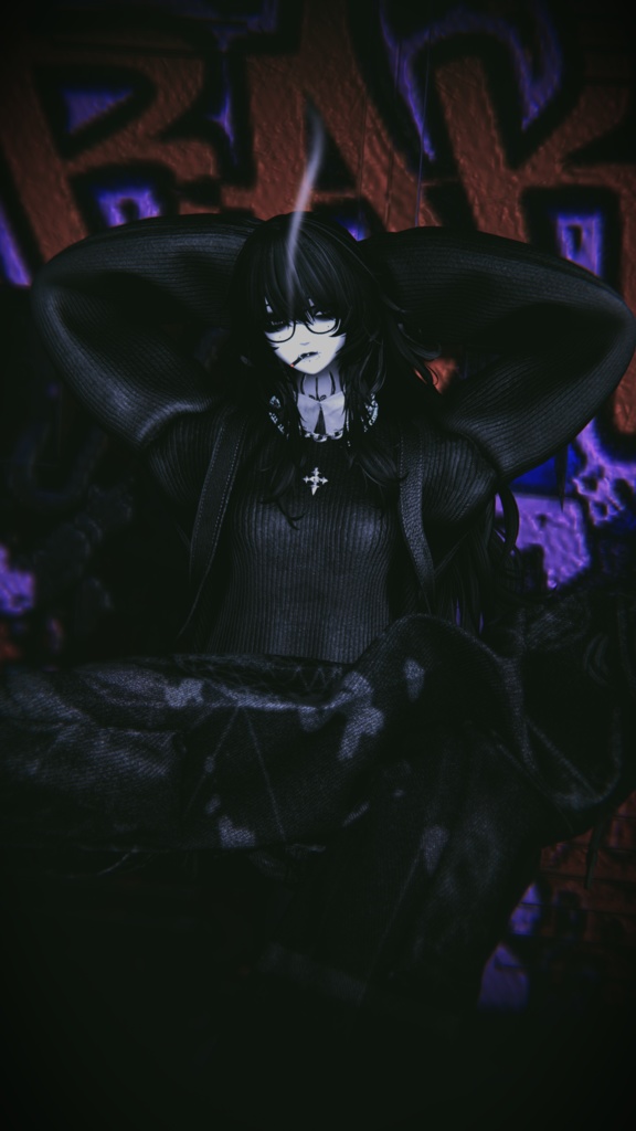 汎用型服専用黒リムマテリアル image