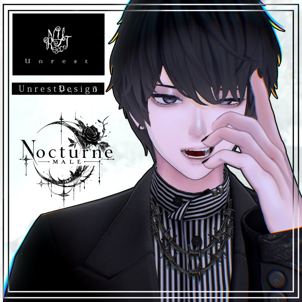 【VRChat】【獏(Baku)専用】『Nocturne Male/ノクターン・メイル』Makeup&EyeTexture image