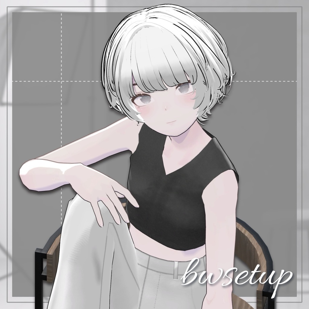 【MA対応】Mono Street Setup | モノクロストリートセットアップ｜Lapwing / マリシア(Marycia)対応 VRC衣装 image