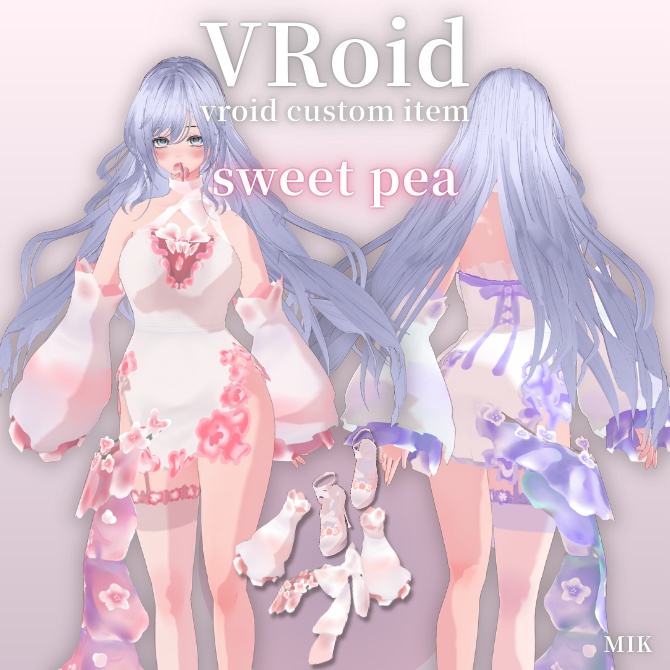[VRoid]お花ドレス-スイートピー- image