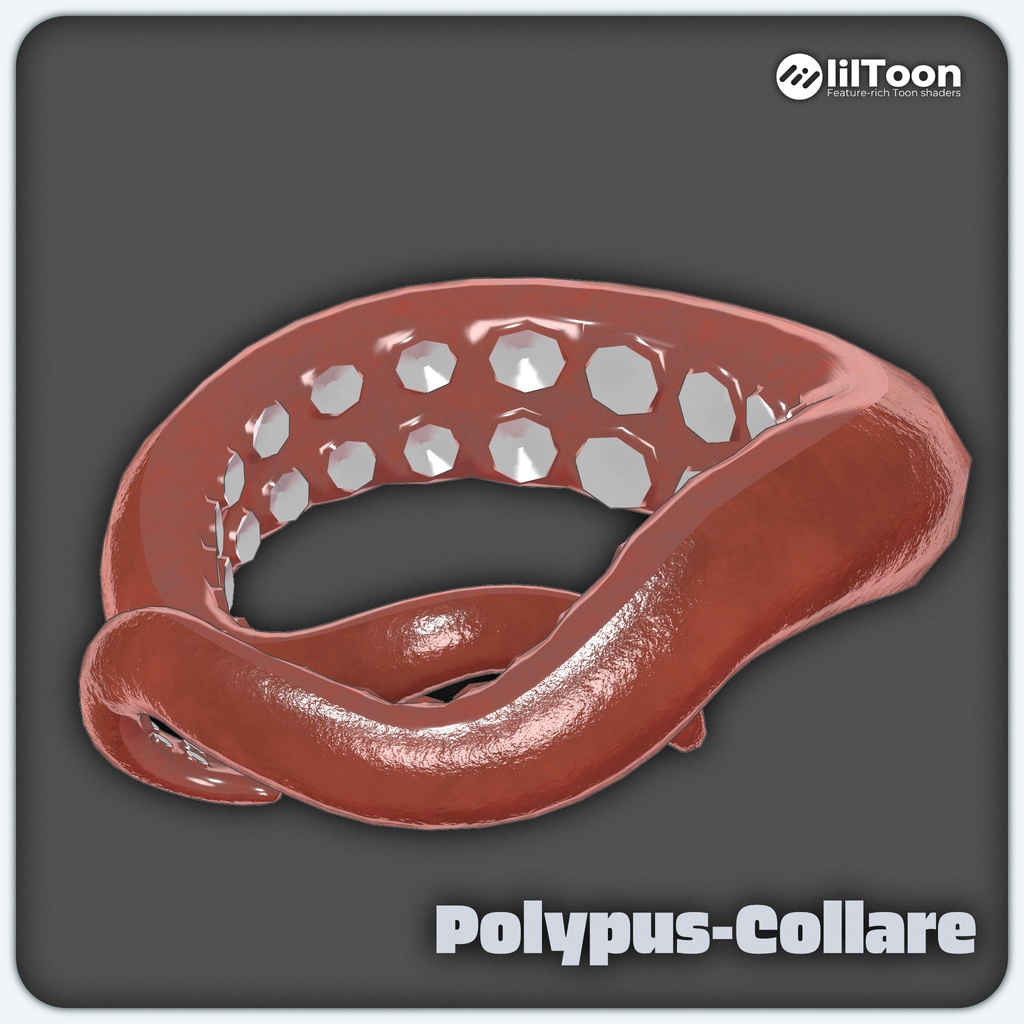 【VRChat想定】Polypus Collare/触腕首輪【MA設定済み】 image