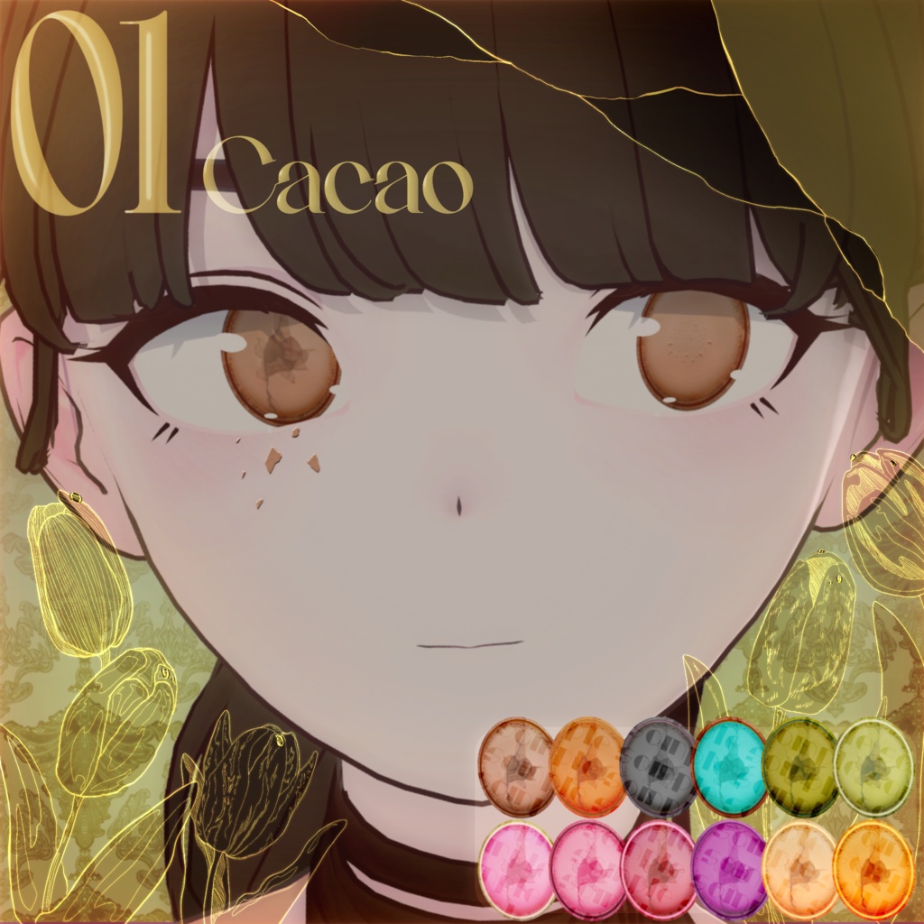 【Lapwing】Cracked macarons eye texture image