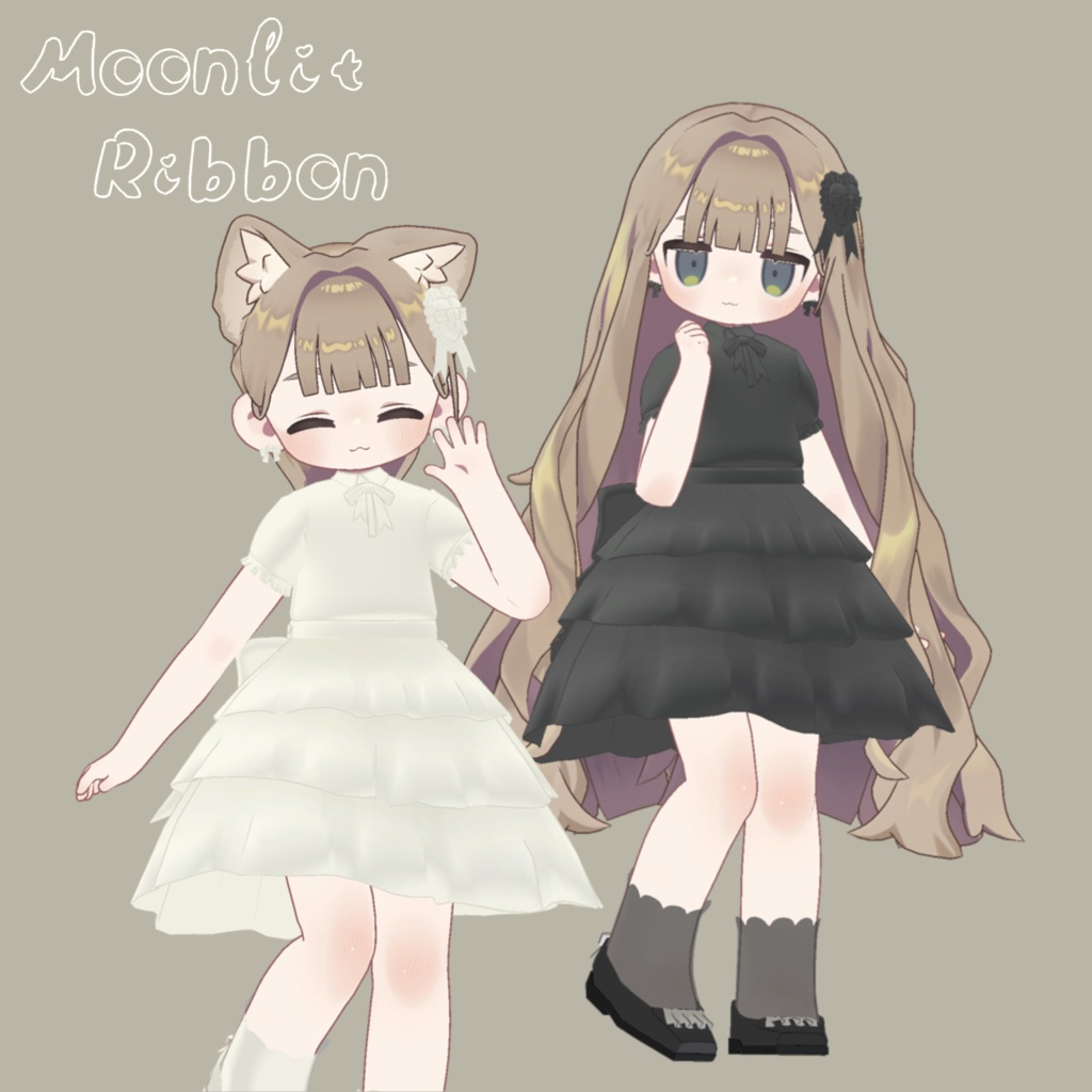 【FREE/無料あり】Moonlit Ribbonフリルドレス【Kipfel/キプフェル対応衣装】 image