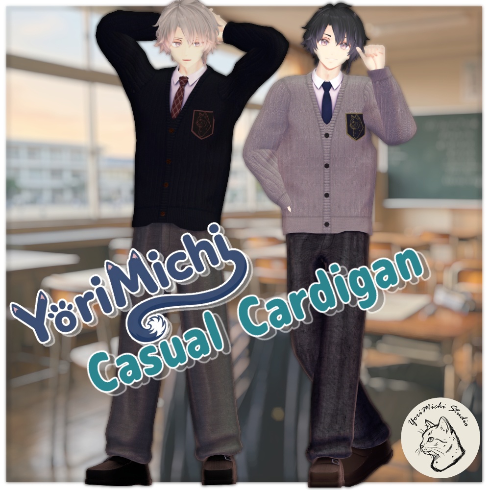 【VRC衣装】 Casual Cardigan｜YoriMichi Studio image