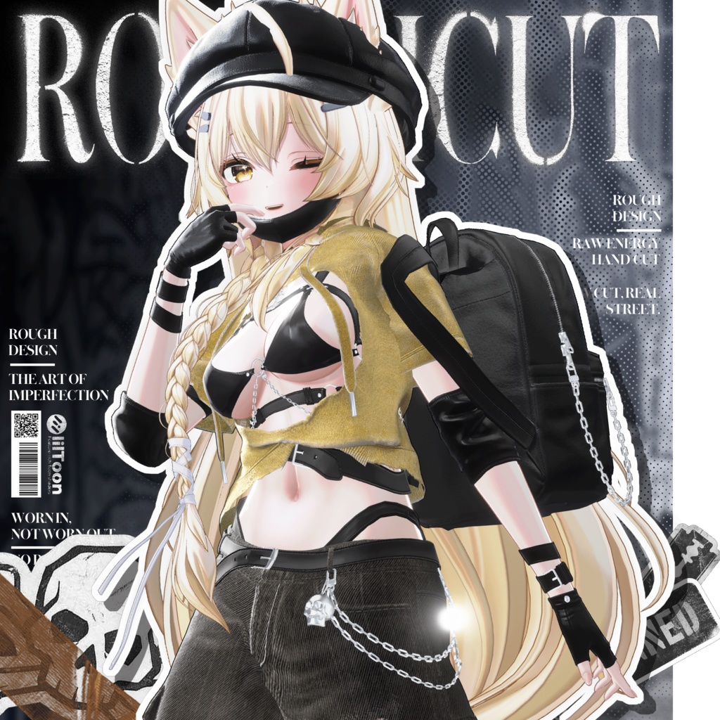 🖤【14アバター対応】ROUGHCUT【VRChat向け衣装モデル】🖤 image