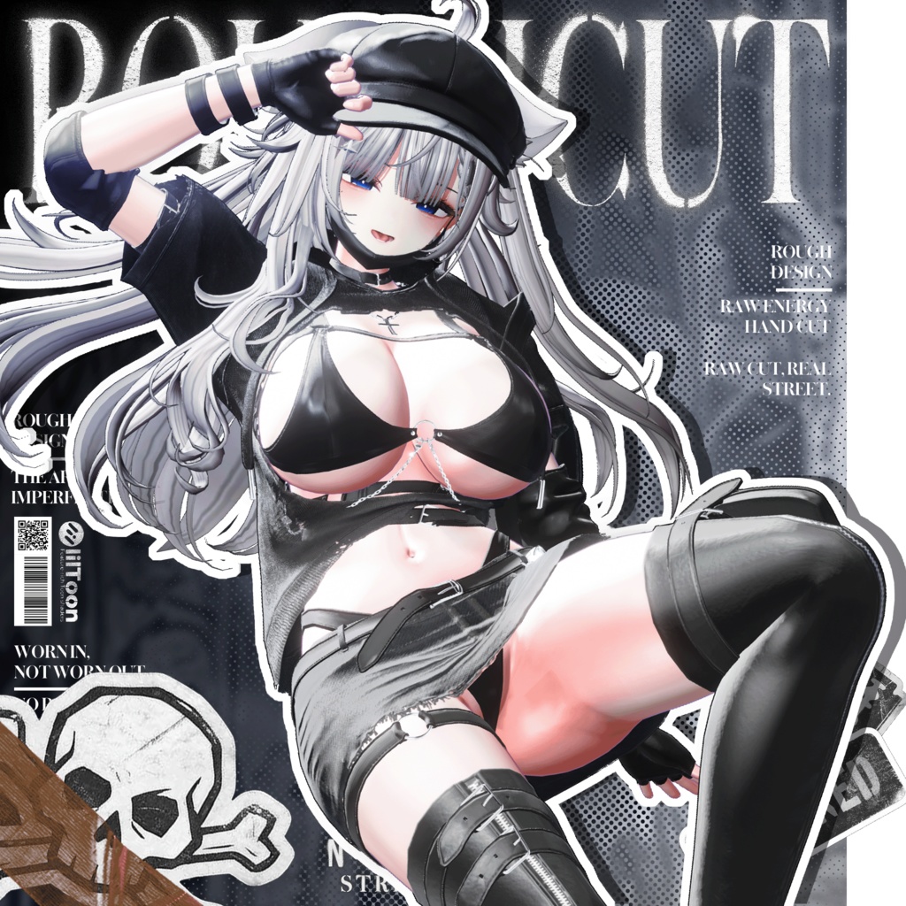 🖤【14アバター対応】ROUGHCUT【VRChat向け衣装モデル】🖤 image
