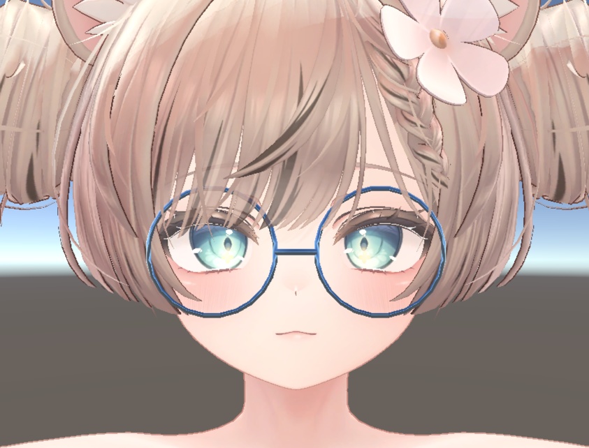 Free/無料【VRChat想定】丸メガネ image