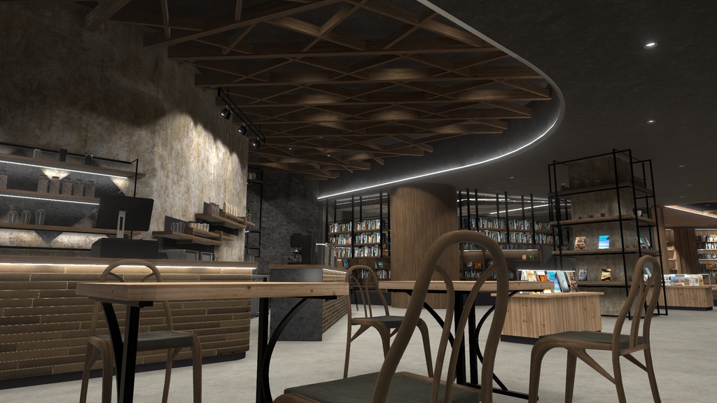 【３Dワールド】Book Cafe Style image