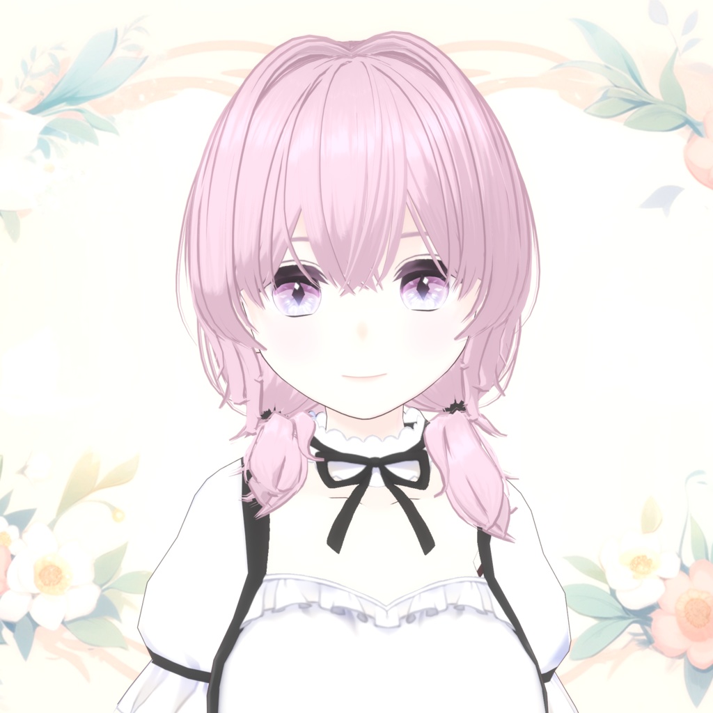 【VRoid】ソフトツインおさげ【ヘアープリセット】 image