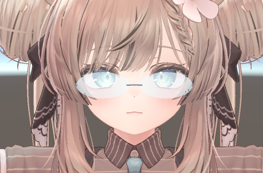 【VRChat想定】チャーム付きメガネ image