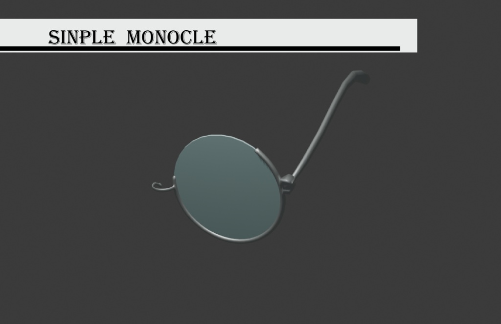 【VRChat用】SIMPLE MONOCLE_yomoyシンプル片眼鏡 image