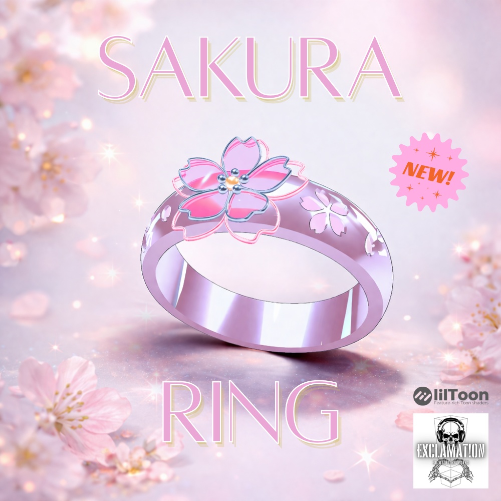 【VRC対応】SAKURA リング 桜モチーフ image