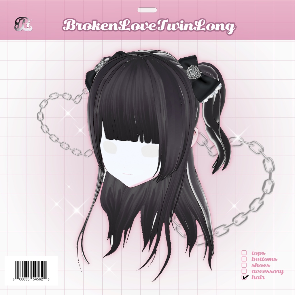 BrokenLoveJiraiTwinLong 𝜗𝜚 失恋ハーフツイン image