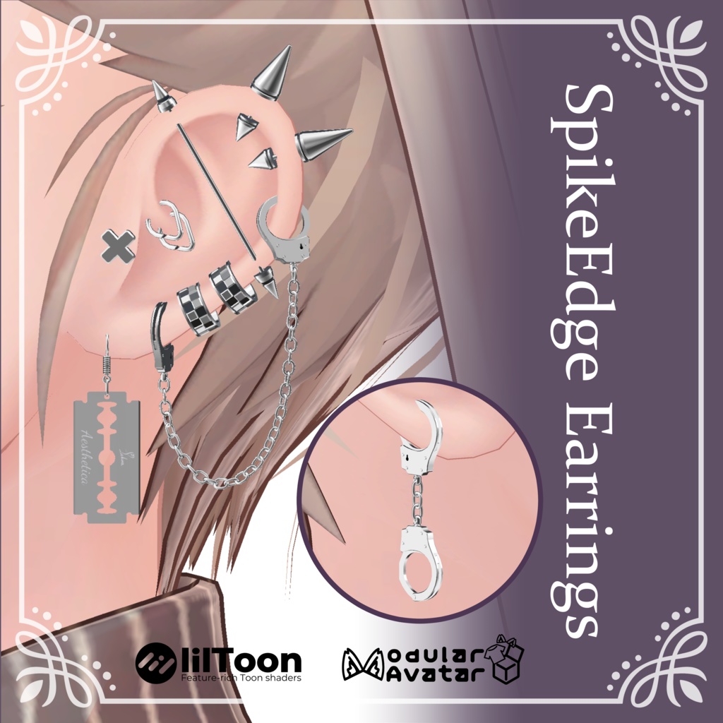 スパイクエッジピアス（両耳対応） image