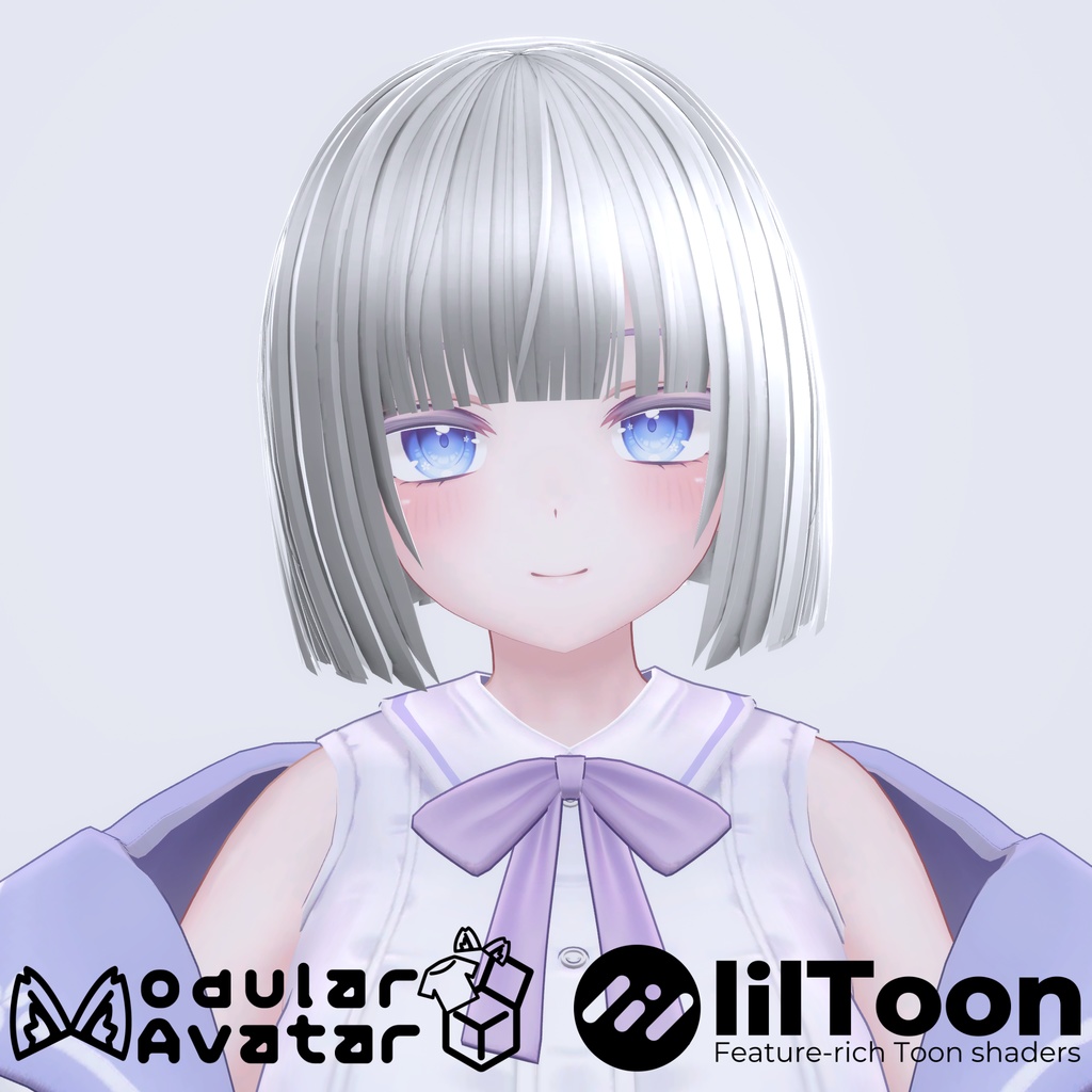 ぱっつんボブヘアー９アバター対応 image