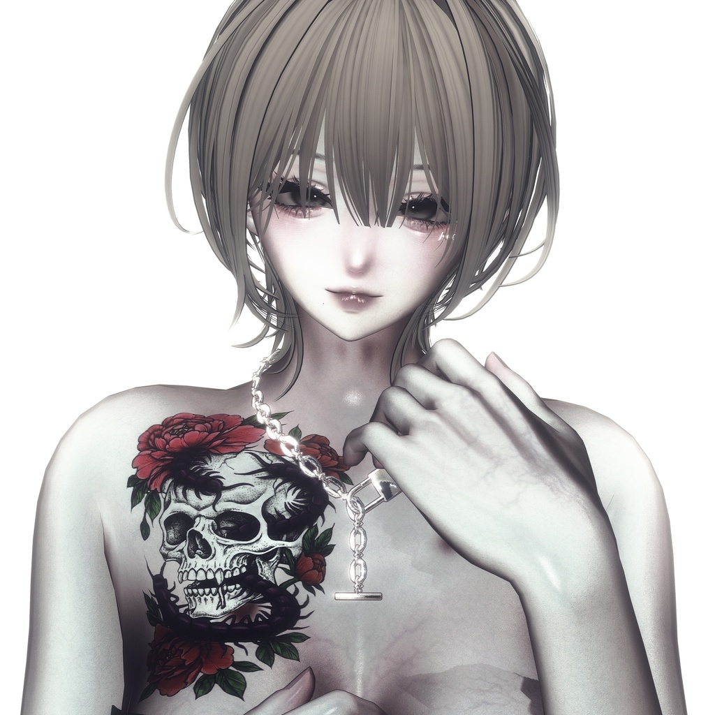 ムカデと牡丹と髑髏 image
