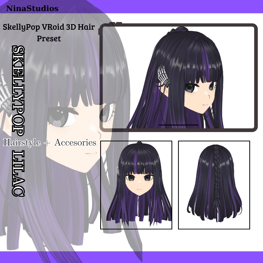 SkellyPop VRoid 3D - Harajuku Hairpreset image