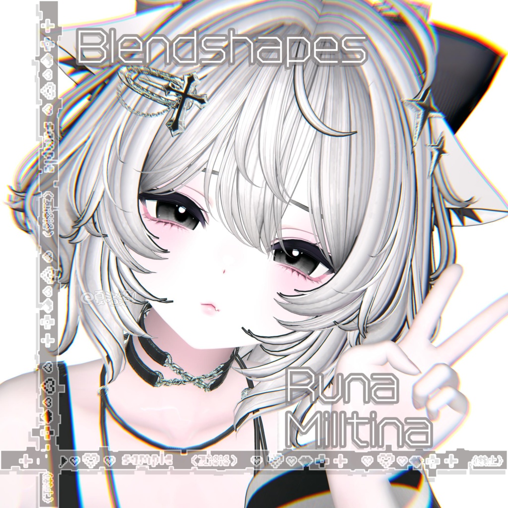 【ミルティナ-Milltina】🖤Runa🖤Face BlendShape Animation image