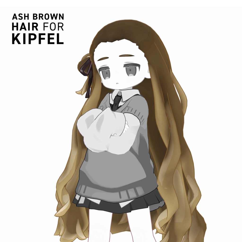 【Kipfel / キプフェル対応】髪色マテリアルセット - アッシュブラウン&スモーキーピンク image