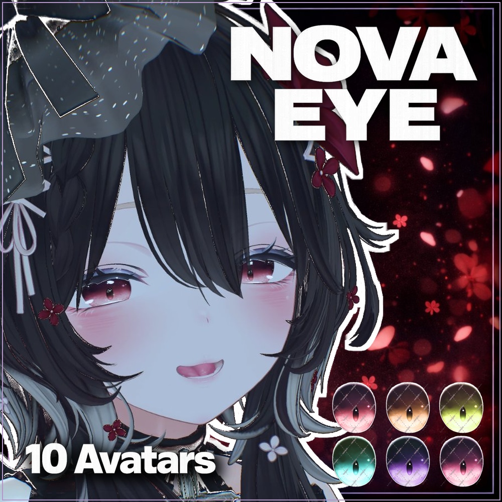 NOVA EyeTexture【6Color】【VRChat想定】【10アバター】 image