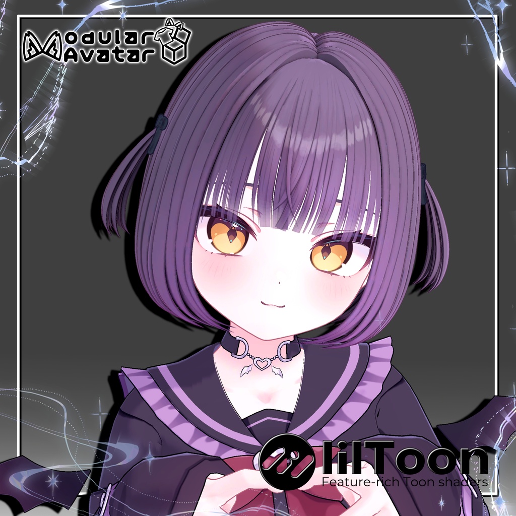 Bob Twin Tails 【10 avatars】【VRChat】 image