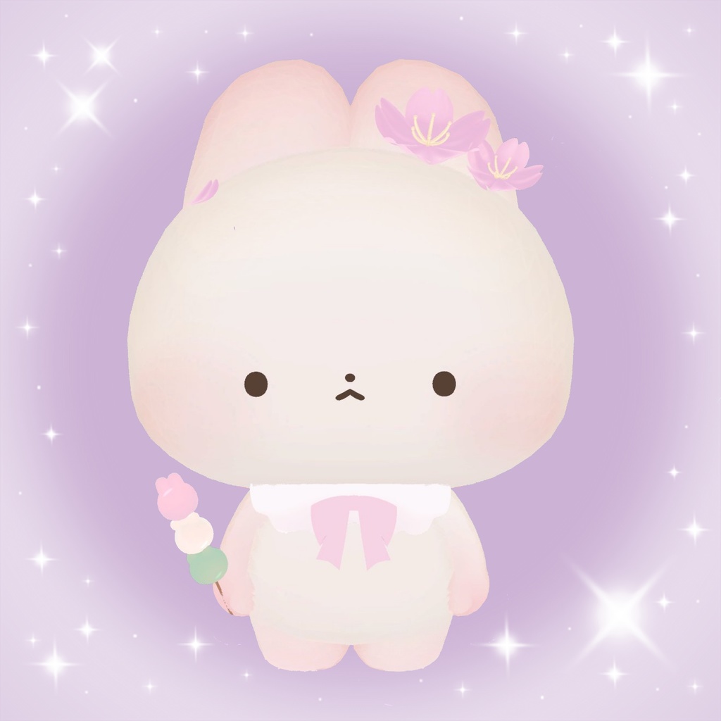 桜もち衣装（桜、お団子、リボン）わたこめこ、いぬいぬ、まろまげ image