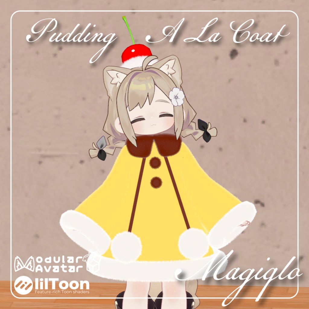 【無料あり】Pudding A La Coat プリン・ア・ラ・コート 【複数アバター対応】【VRChat用】 image