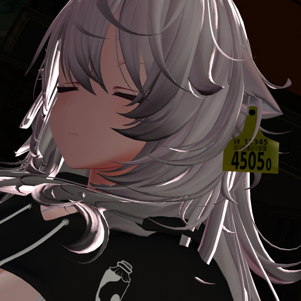 【VRchat】牛の耳タグのヤツ（無料） image