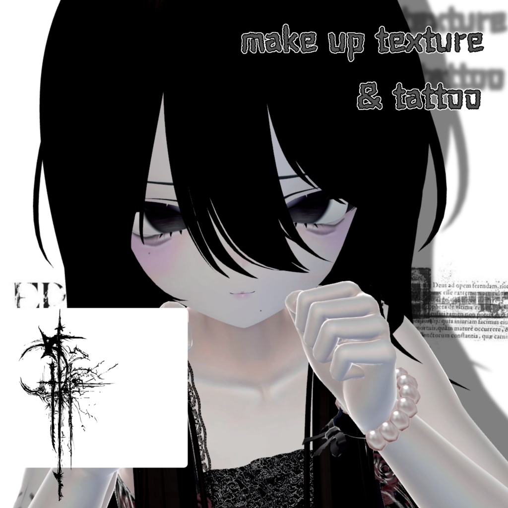 ‪<manuka>  ✝︎ / make up texture＋bodytattoo image