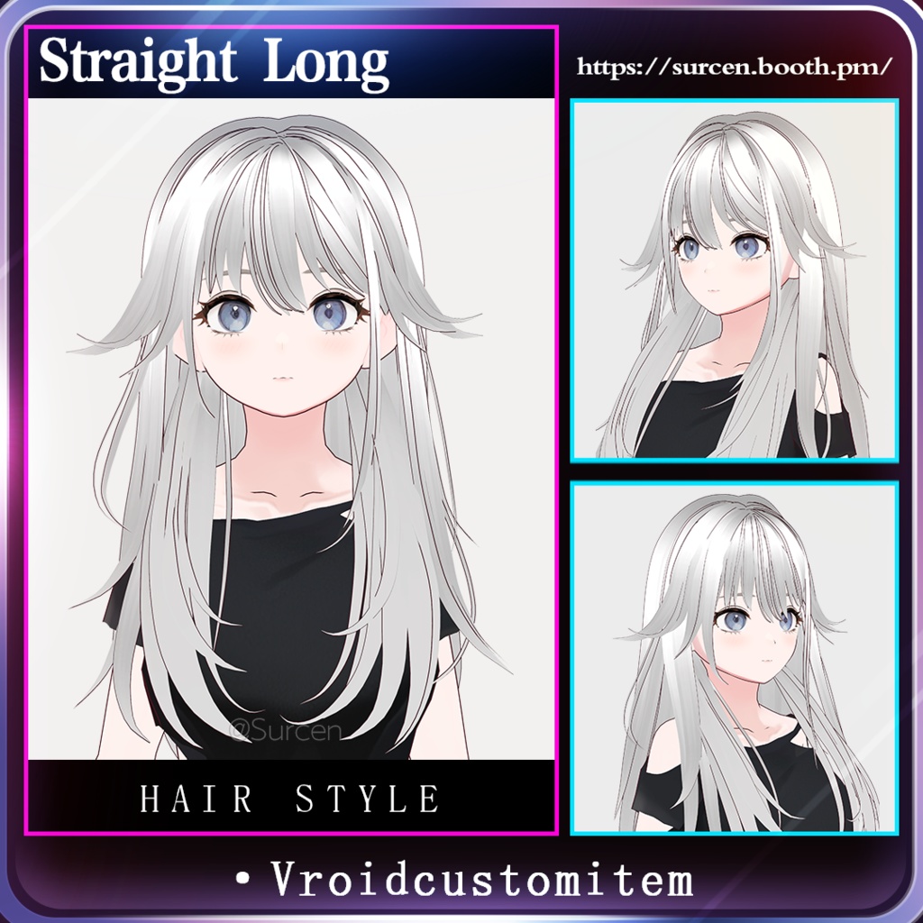 [Vroid] Straight Long / Girl Hairstyle image
