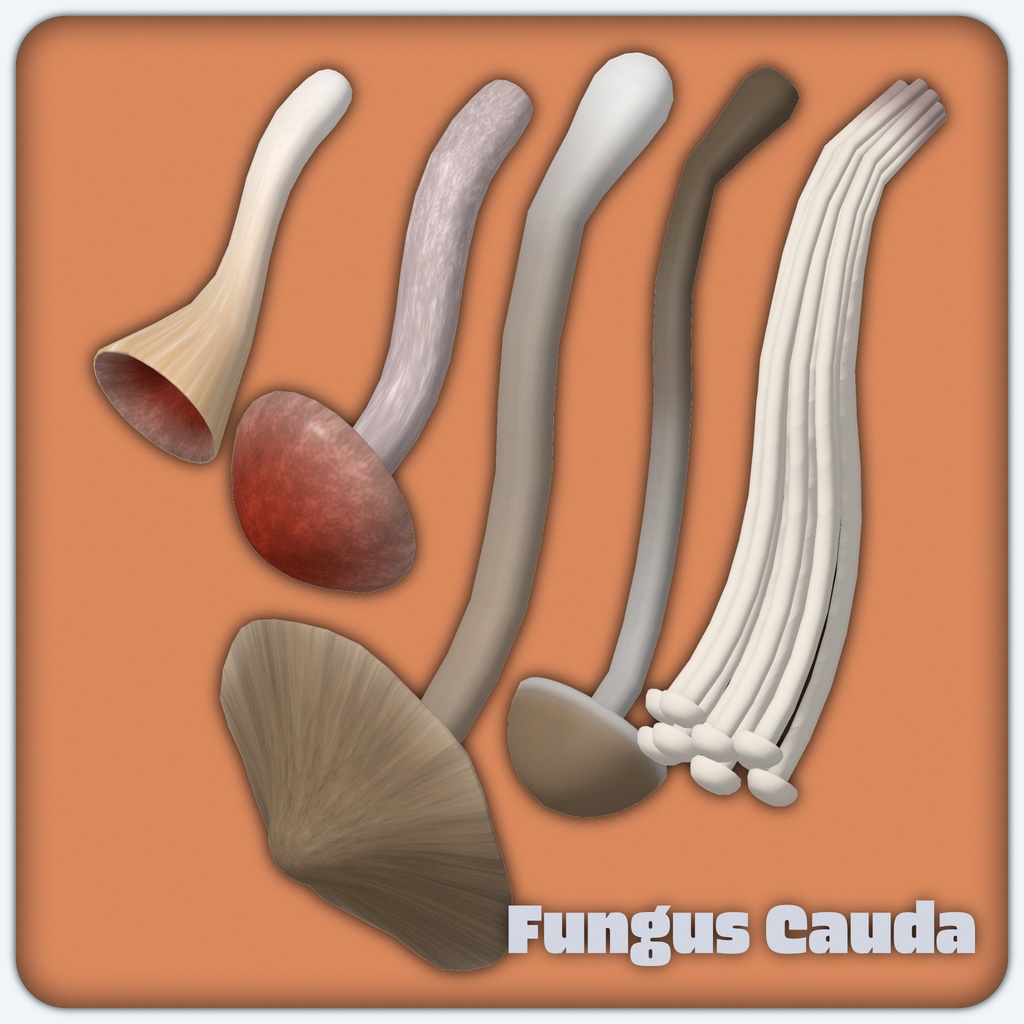 【VRChat想定】キノコテール/Fungus Cauda v1.0.0【5種類セット】 image