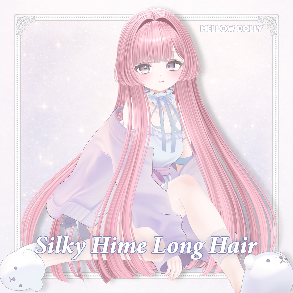 【VRC Hair】 Silky Hime Long Hair 【13アバター対応】 image